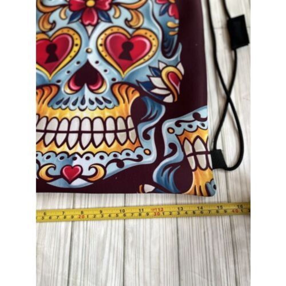 Save My Bag Womens Drawstring Bag/ Backpack Italy Neoprane SkullLimited Edition - Picture 12 of 13